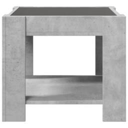 Berkfield Home Coffee Table with LED Concrete Grey 53x53x45 cm Engineered Wood - Size: 53 x 53 x 45 cm - thumbnail 7