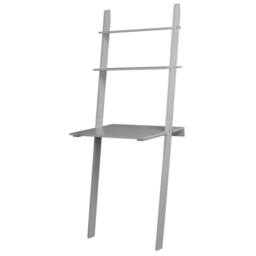 Kelvenix Grey Ladder Desk 2 Shelf Wooden Bedroom Computer Table Work Office - thumbnail 1