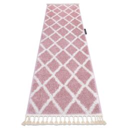 RugsX Berber Runner in Pink - Size: 70 cm x 200 cm - thumbnail 1