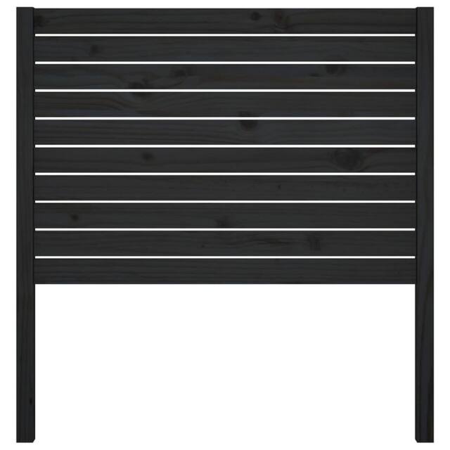 Berkfield Home Beautiful Bed Headboard Black 96x4x100 cm Solid Wood Pine - Size: 96 x 4 x 100 cm - image 1