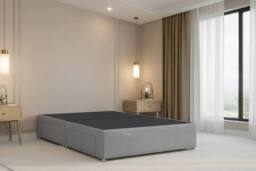 "Nexus Mattresses Ltd Tuscany Plush Divan Bed Base 4 Drawers - 26"" Headboard in Silver - Size: Small Double" - thumbnail 5