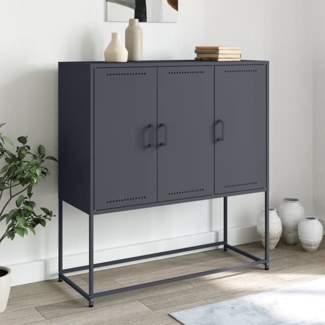 Berkfield Home Highboard Anthracite 100.5x39x107 cm Steel - image 1