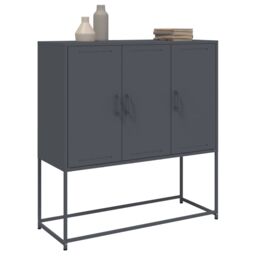Berkfield Home Highboard Anthracite 100.5x39x107 cm Steel - thumbnail 5