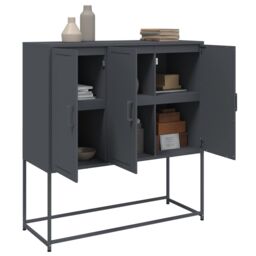 Berkfield Home Highboard Anthracite 100.5x39x107 cm Steel - thumbnail 4