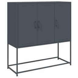 Berkfield Home Highboard Anthracite 100.5x39x107 cm Steel - thumbnail 2