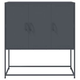 Berkfield Home Highboard Anthracite 100.5x39x107 cm Steel - thumbnail 6