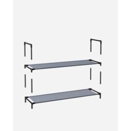 SONGMICS 10-Tier Shoe Storage Stand Metal Frame with Non-Woven Fabric in Grey - thumbnail 6