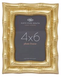Orsina Hiba Gold Finish Bamboo Effect Photo Frame 4x6in - thumbnail 6