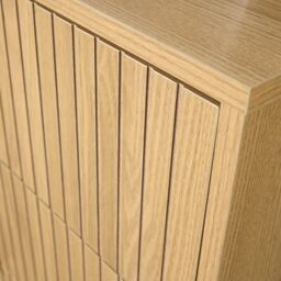 Home Source Wisbech Wide Chest of 3 Drawers Wooden Bedroom Clothing Storage Unit in Brown - thumbnail 6