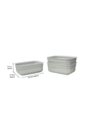 JVL Droplette 1.1L S/3 Storage - Ice Grey in Light Grey - Size: Small - thumbnail 6