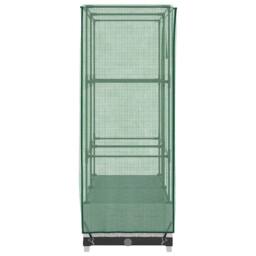 Berkfield Home Raised Bed with Greenhouse Cover Rattan Look 80x40x123 cm in White - Size: 80 x 40 x 123 cm - thumbnail 5