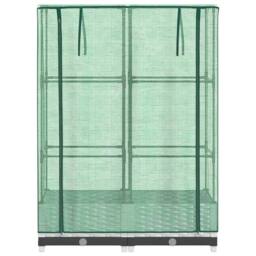 Berkfield Home Raised Bed with Greenhouse Cover Rattan Look 80x40x123 cm in White - Size: 80 x 40 x 123 cm - thumbnail 4