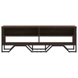 Berkfield Home TV Cabinet Brown Oak 122x34x41 cm Engineered Wood - Size: 122 x 34 x 41 cm - thumbnail 4