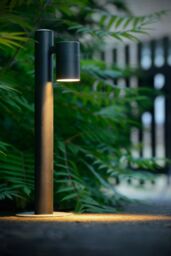 Lucide 'ARNE' Non Dimmable Rotatable Outdoor LED Bollard Pole Light GU10 in Black - thumbnail 2