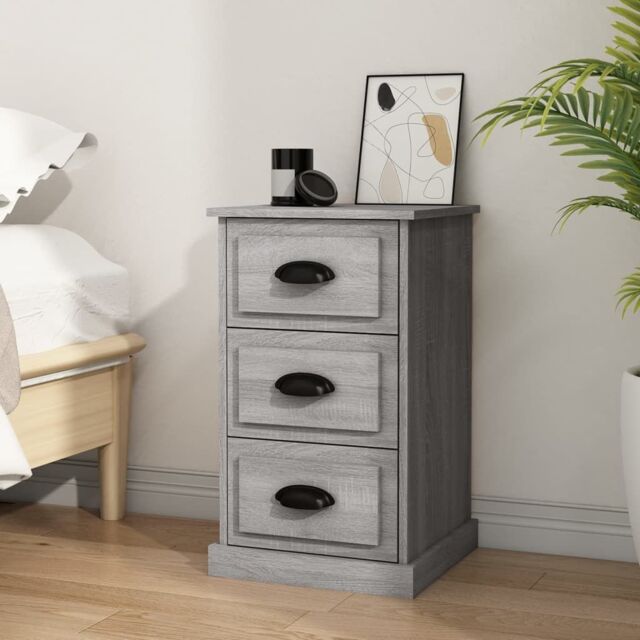 Berkfield Home Bedside Cabinet Grey Sonoma 39x39x67 cm Engineered Wood - Size: 39 x 39 x 67 cm - image 1