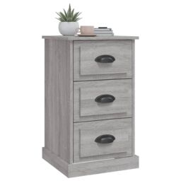 Berkfield Home Bedside Cabinet Grey Sonoma 39x39x67 cm Engineered Wood - Size: 39 x 39 x 67 cm - thumbnail 4