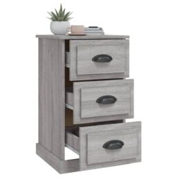 Berkfield Home Bedside Cabinet Grey Sonoma 39x39x67 cm Engineered Wood - Size: 39 x 39 x 67 cm - thumbnail 5