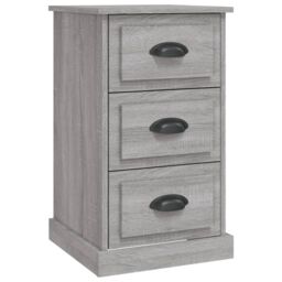 Berkfield Home Bedside Cabinet Grey Sonoma 39x39x67 cm Engineered Wood - Size: 39 x 39 x 67 cm - thumbnail 2