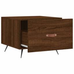 Berkfield Home Decorative Coffee Table Brown Oak 50x50x40 cm Engineered Wood - Size: 50 x 50 x 40 cm - thumbnail 6