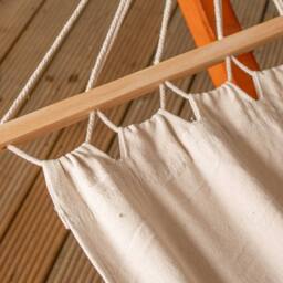 Samuel Alexander 3.10m x 1.2m Palermo Freestanding Garden Hammock with Larch Wood Arc Stand in Cream - thumbnail 7
