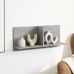 Berkfield Home Wall Cabinet 70x16.5x30 cm Concrete Grey Engineered Wood - thumbnail 3