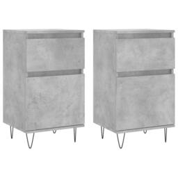 Berkfield Home Sideboards 2 pcs Concrete Grey 40x35x70 cm Engineered Wood - Size: 40 x 35 x 70 cm - thumbnail 1