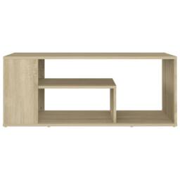Berkfield Home Modern Coffee Table Sonoma Oak 100x50x40 cm Engineered Wood in Natural - Size: 100 x 50 x 40 cm - thumbnail 4