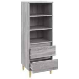 Berkfield Home Highboard Grey Sonoma 40x36x110 cm Engineered Wood - Size: 40 x 36 x 110 cm - thumbnail 4
