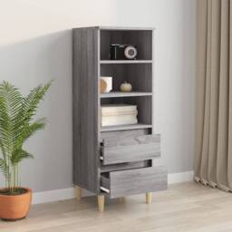 Berkfield Home Highboard Grey Sonoma 40x36x110 cm Engineered Wood - Size: 40 x 36 x 110 cm - thumbnail 6