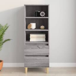 Berkfield Home Highboard Grey Sonoma 40x36x110 cm Engineered Wood - Size: 40 x 36 x 110 cm - thumbnail 2