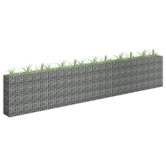 Berkfield Home Gabion Raised Bed Galvanised Steel 450x30x90 cm in Silver - Size: 450 x 30 x 90 cm - image 1
