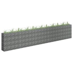 Berkfield Home Gabion Raised Bed Galvanised Steel 450x30x90 cm in Silver - Size: 450 x 30 x 90 cm - thumbnail 1