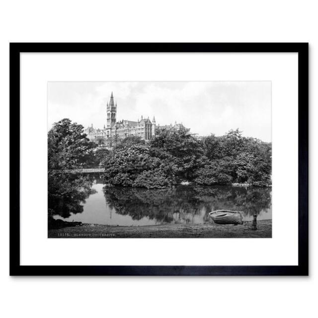 "Artery8 Landmark University Glasgow 1895 Scotland Framed Art Print in Grey - Size: W12"" x H16""" - image 1