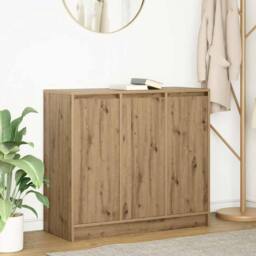 Berkfield Home Sideboard Artisan Oak 85x34x76 cm Engineered Wood in Brown - Size: 85 x 34 x 76 cm - thumbnail 1
