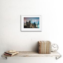 "Artery8 Wall Art Print Haimerl Victoria Peak Hong Kong City Framed in White - Size: W7"" x H9""" - thumbnail 2