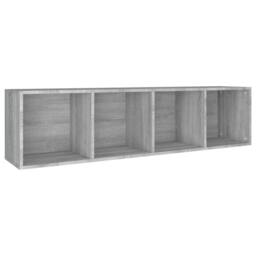 Berkfield Home Classic Book Cabinet/TV Cabinet Grey Sonoma 36x30x143 cm Engineer - Size: 36 x 30 x 143 cm - thumbnail 5
