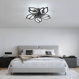 COMELY LED Ceiling Light, 45W Flower Dimmable ceiling light, Black Chandelier - thumbnail 3