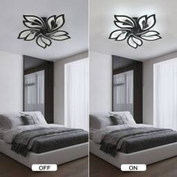 COMELY LED Ceiling Light, 45W Flower Dimmable ceiling light, Black Chandelier - thumbnail 6