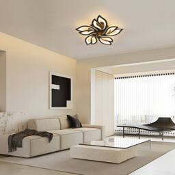 COMELY LED Ceiling Light, 45W Flower Dimmable ceiling light, Black Chandelier - thumbnail 2