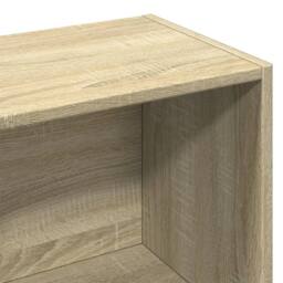 Berkfield Home Decorative Bookcase Sonoma Oak 57x28.5x107.5 cm Engineered Wood in Light Brown - thumbnail 7