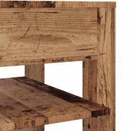 Berkfield Home Durable Coffee Table Old Wood 55.5x55x45 cm Engineered Wood in Brown - thumbnail 7