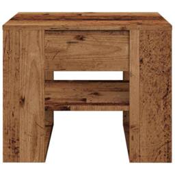 Berkfield Home Durable Coffee Table Old Wood 55.5x55x45 cm Engineered Wood in Brown - thumbnail 4