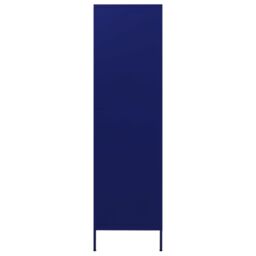Berkfield Home Wardrobe Navy Blue 90x50x180 cm Steel - Size: 90 x 50 x 180 cm - thumbnail 4