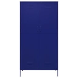 Berkfield Home Wardrobe Navy Blue 90x50x180 cm Steel - Size: 90 x 50 x 180 cm - thumbnail 3