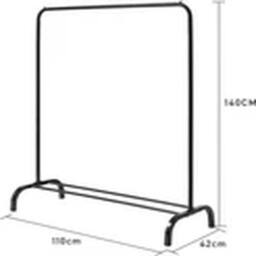 Havendro Black Heavy Duty Clothes Stand Shoe Storage Shelf Bedroom - thumbnail 2