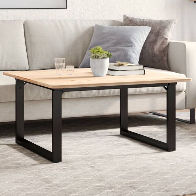 Berkfield Home Coffee Table Legs O-Frame 80x70x43 cm Steel in Black - Size: 80 x 70 x 43 cm - image 1