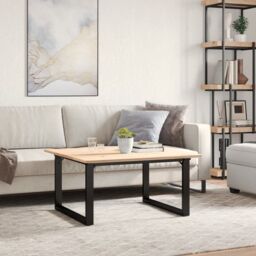 Berkfield Home Coffee Table Legs O-Frame 80x70x43 cm Steel in Black - Size: 80 x 70 x 43 cm - thumbnail 3