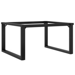 Berkfield Home Coffee Table Legs O-Frame 80x70x43 cm Steel in Black - Size: 80 x 70 x 43 cm - thumbnail 2