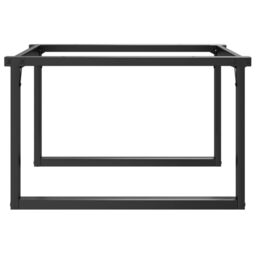 Berkfield Home Coffee Table Legs O-Frame 80x70x43 cm Steel in Black - Size: 80 x 70 x 43 cm - thumbnail 5