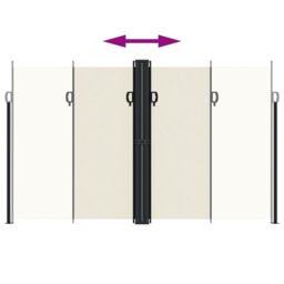 Berkfield Home Retractable Side Awning Cream 200x1000 cm - thumbnail 5
